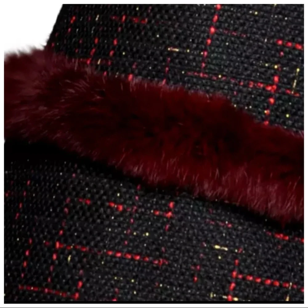 Gorgeous Fur Trim Tweed Long Jacket The Iphigenyah - Picture 11 of 12